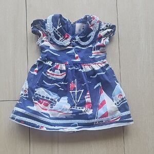Classic Prep Nautical Themed Baby Dress